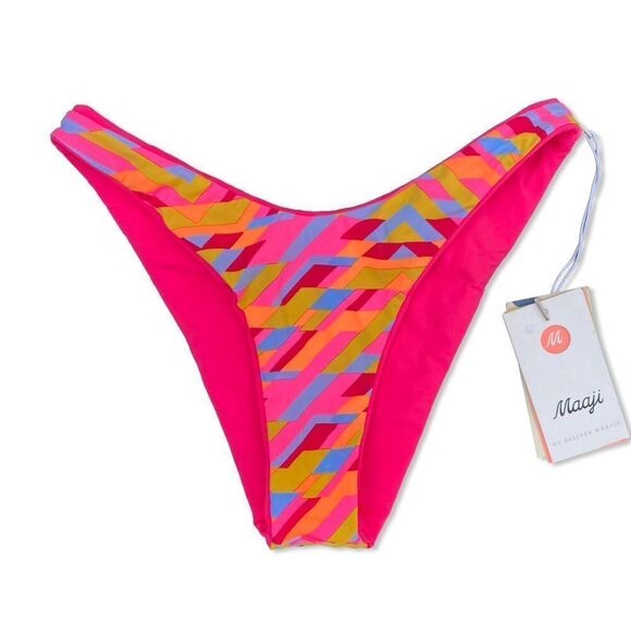 NWT Maaji bikini bottom dragon fruit sublimity pink bathing suit Revolve S - Picture 8 of 10